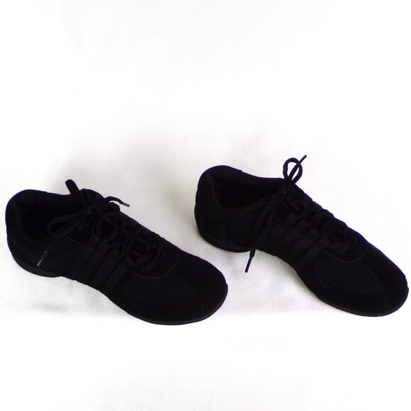 SANSHA SKAZZ 9M black split-sole ballet/exercise sneakers suede/canvas uppers - Picture 3 of 16
